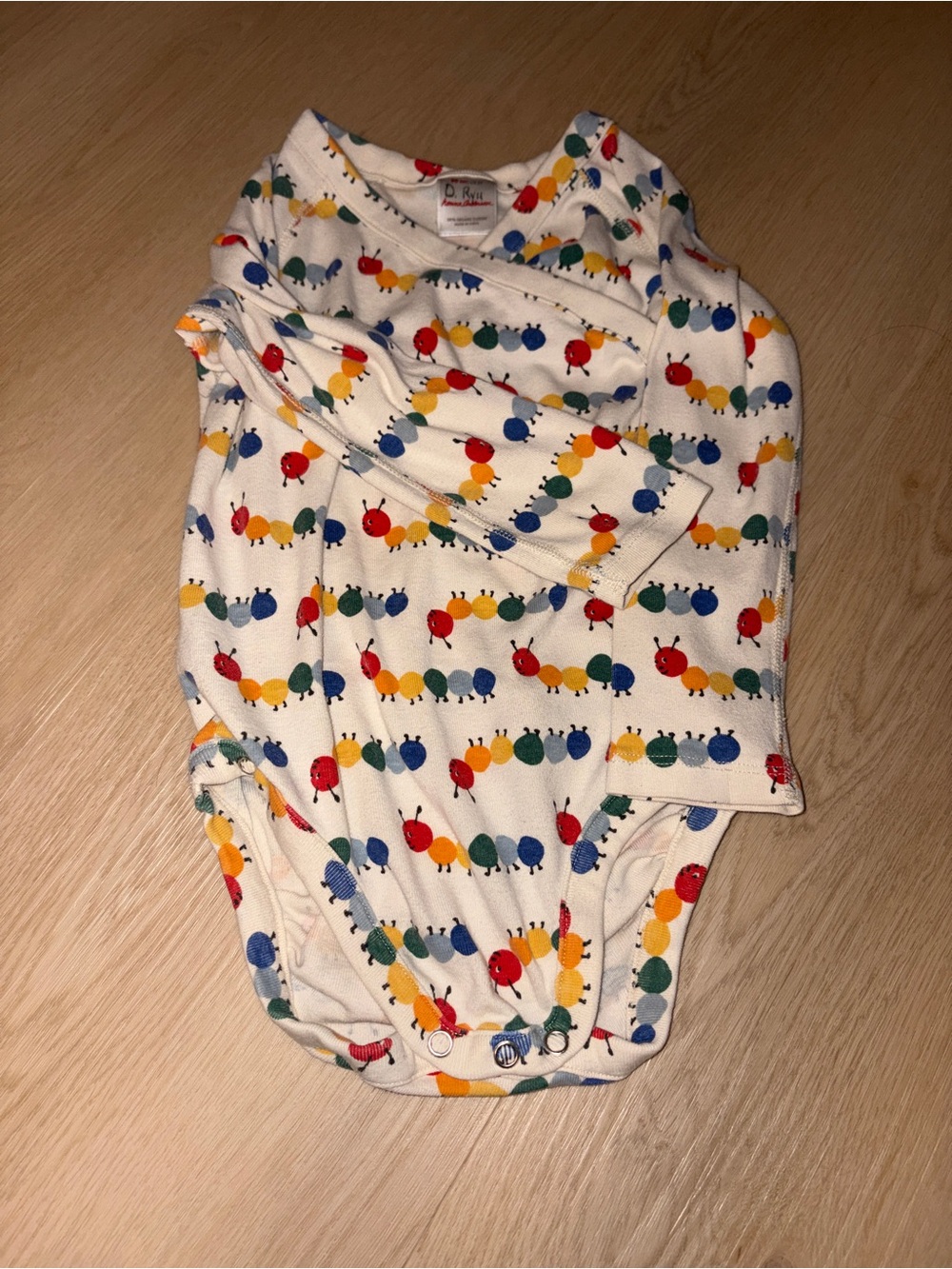 Hanna Andersson caterpillars size 3 bodysuit